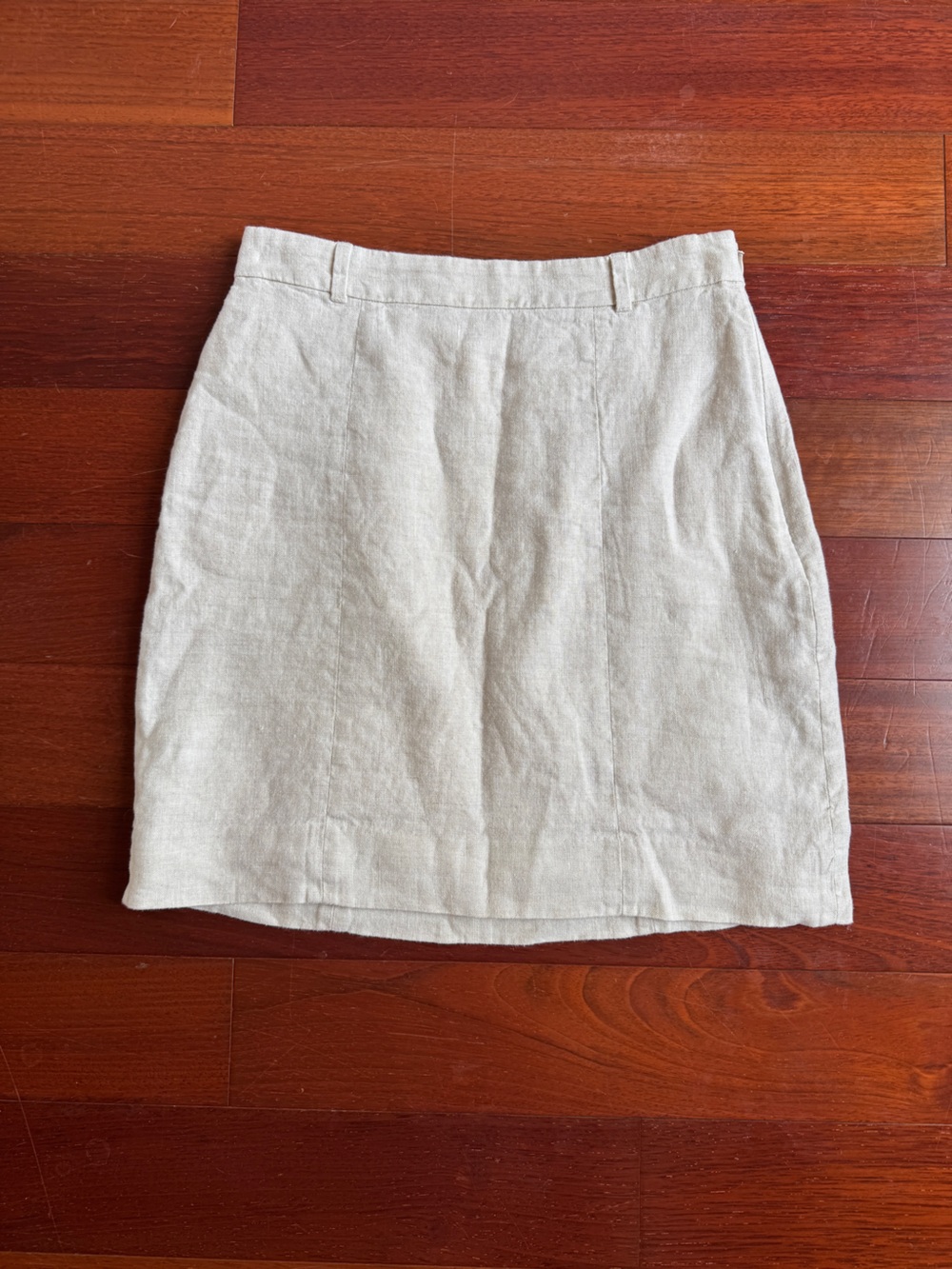 & Other Stories Cream Linen Skirt